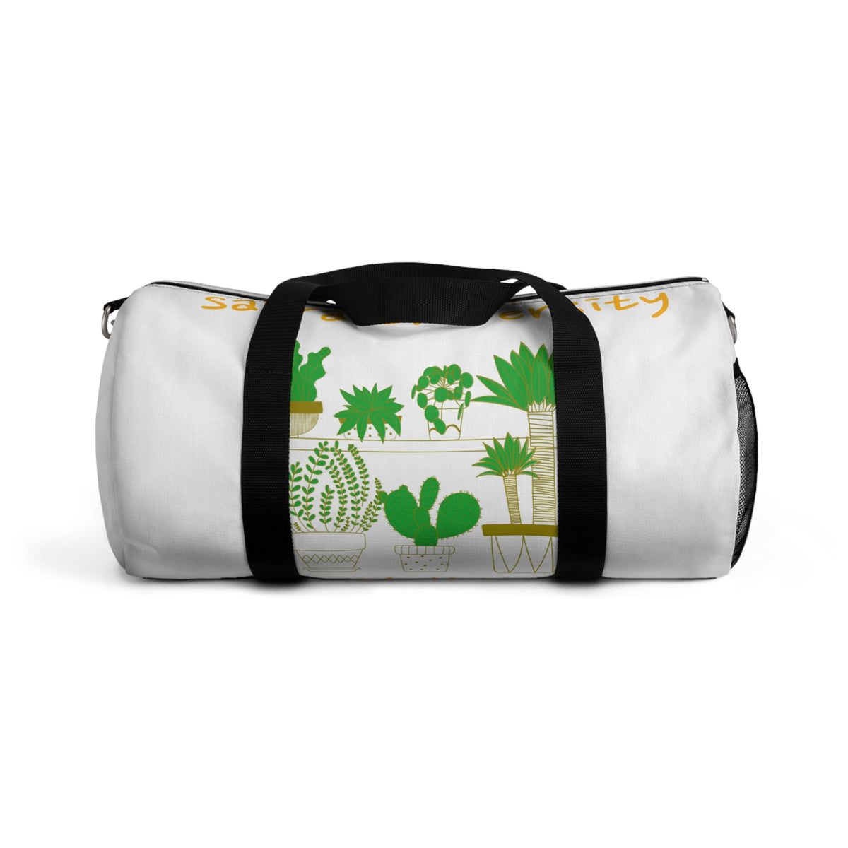 Plant Lover Duffel Bag — Green Succulent Shelf Travel Bag
