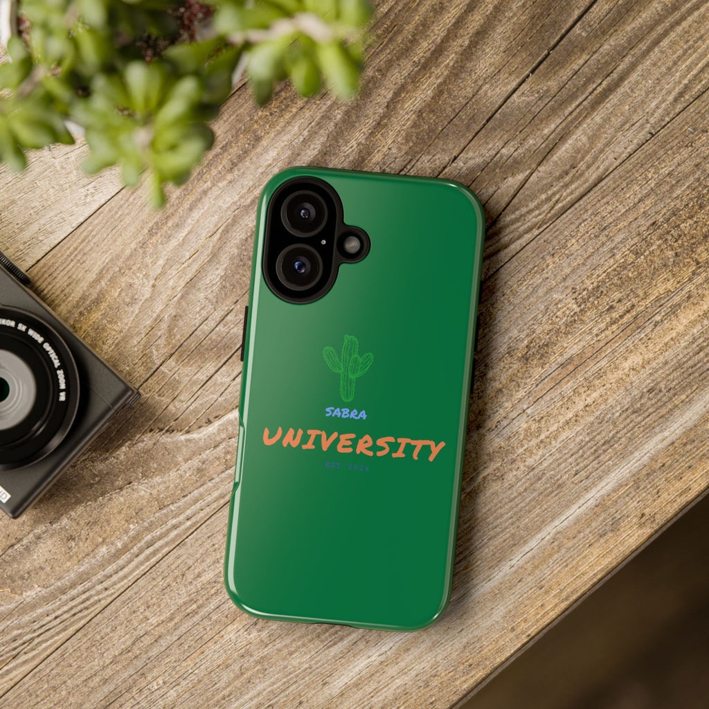 Phone Case — 'Sabra University' Green Cactus Tough Case