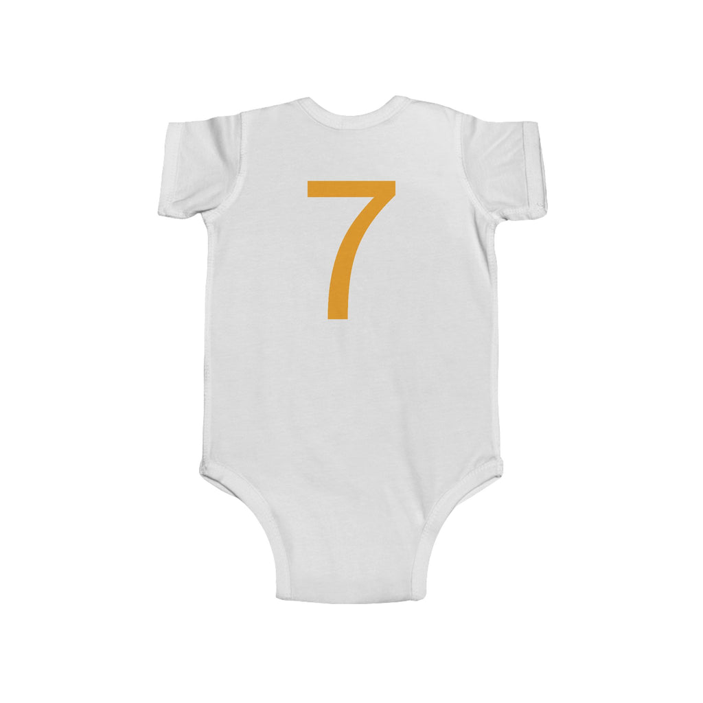 Infant Bodysuit — "Sabra University Class of 2034" Baby Onesie (Back Number 7)