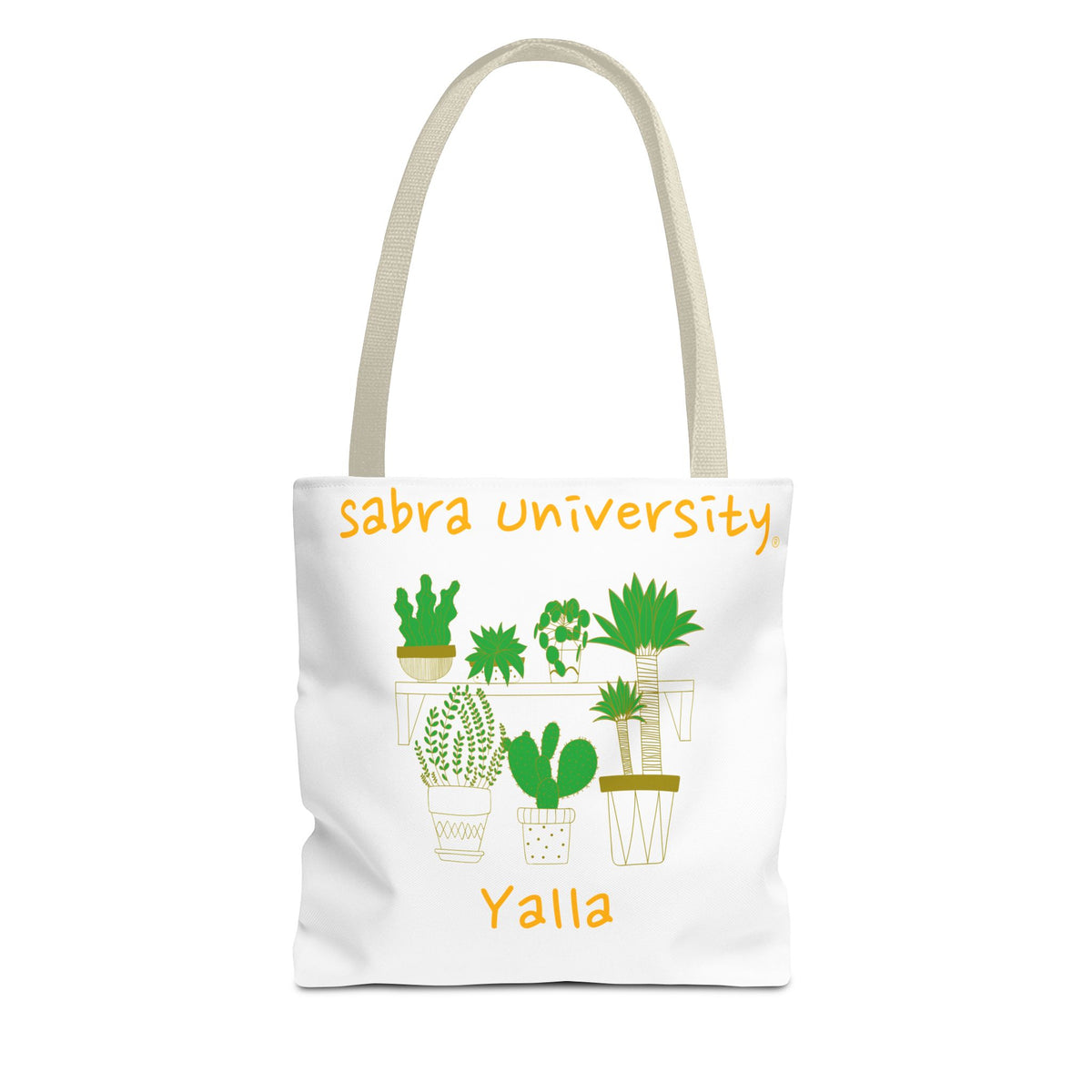 Sabra University Cactus Tote Bag - Perfect for Plant Lovers