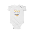 Infant Bodysuit — "Sabra University Class of 2034" Baby Onesie (Back Number 7)