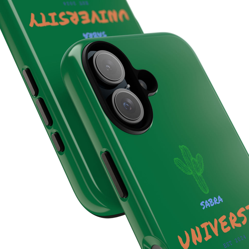 Phone Case — 'Sabra University' Green Cactus Tough Case