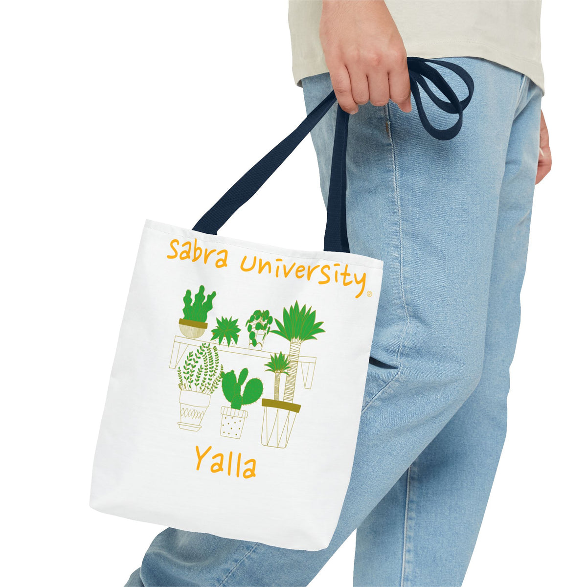 Sabra University Cactus Tote Bag - Perfect for Plant Lovers